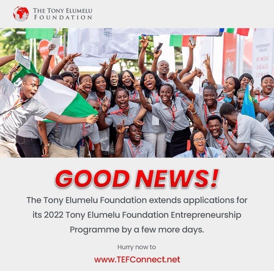 Calling All African Entrepreneurs: Apply NOW for $5000 grant, mentorship on the 2022 TEF Entrepreneurship Programme