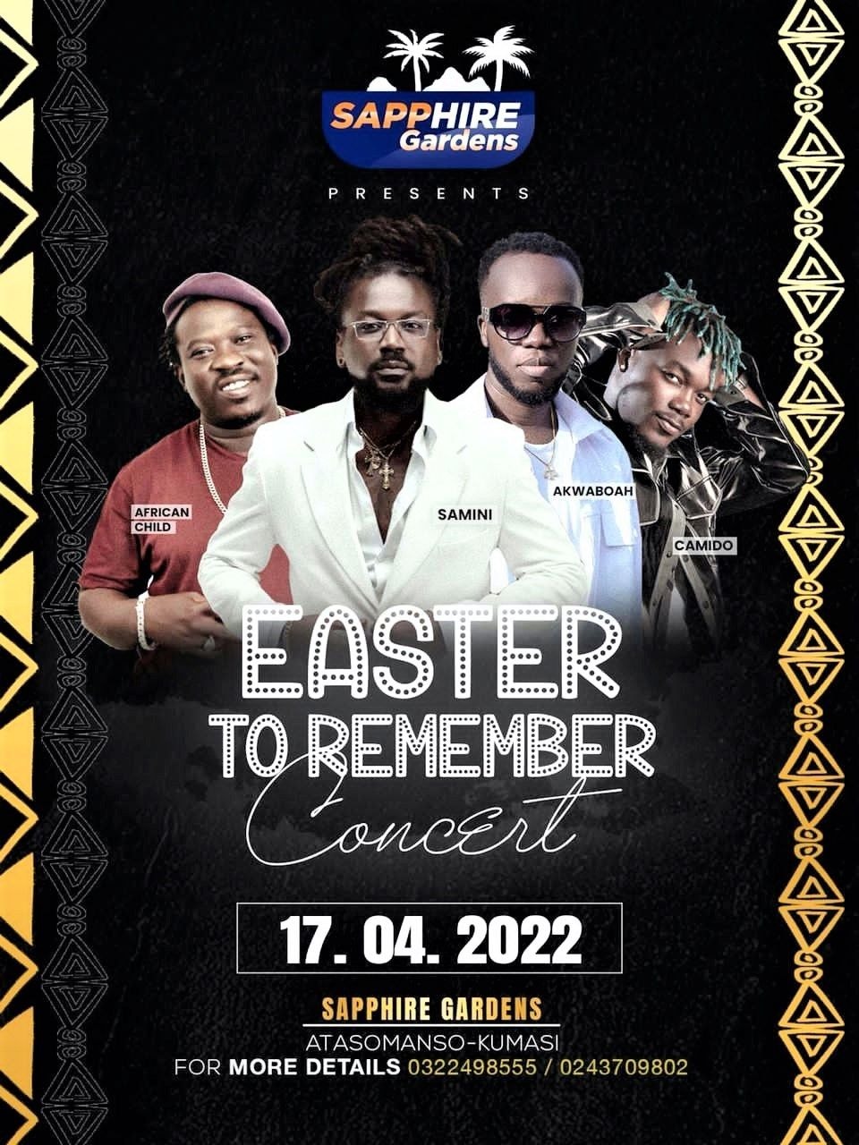 Samini, Akwaboah, Camido & Africa Child to ‘vibrate’ Oseikrom on Easter Sunday