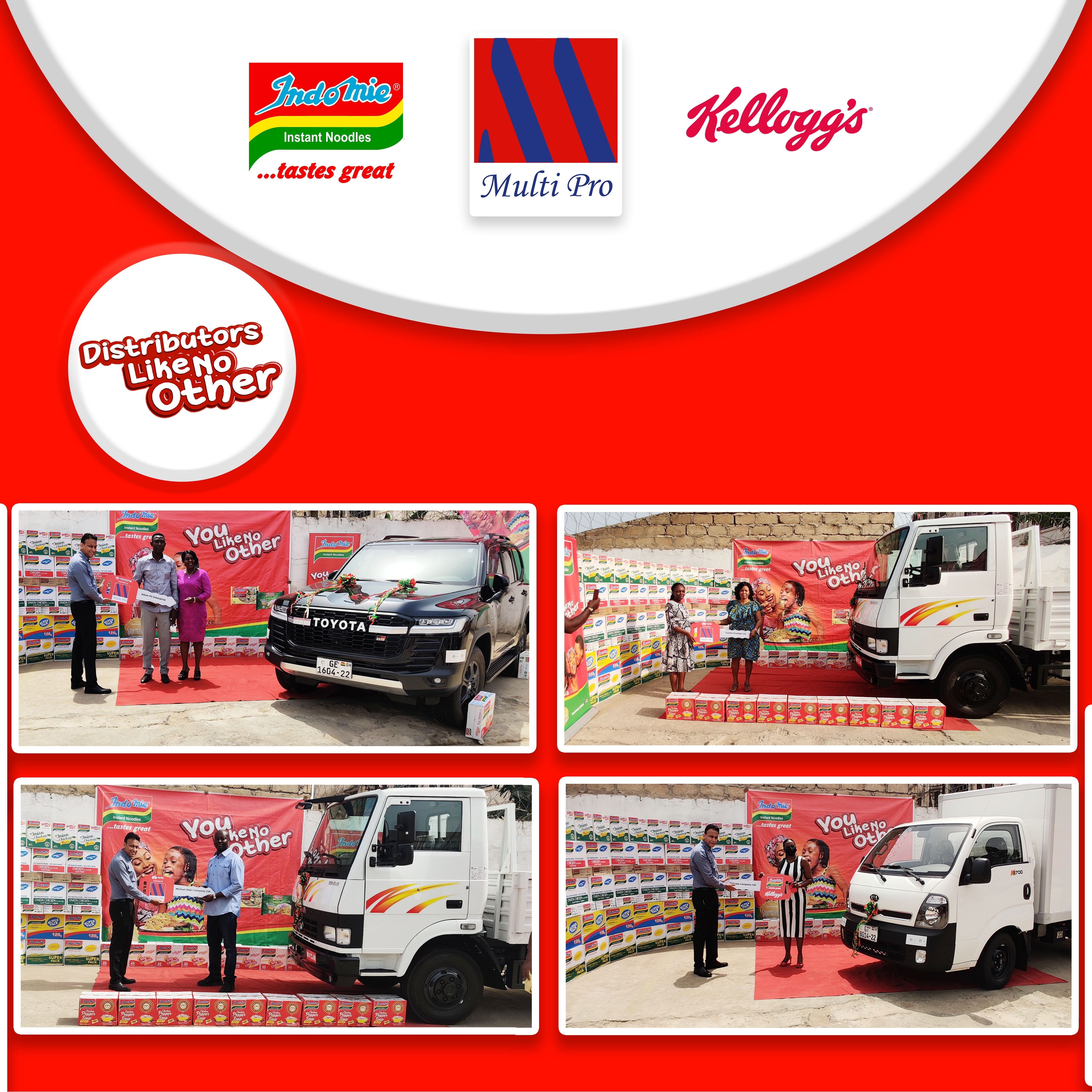 Indomie distributors go home with vehicles and other prizes