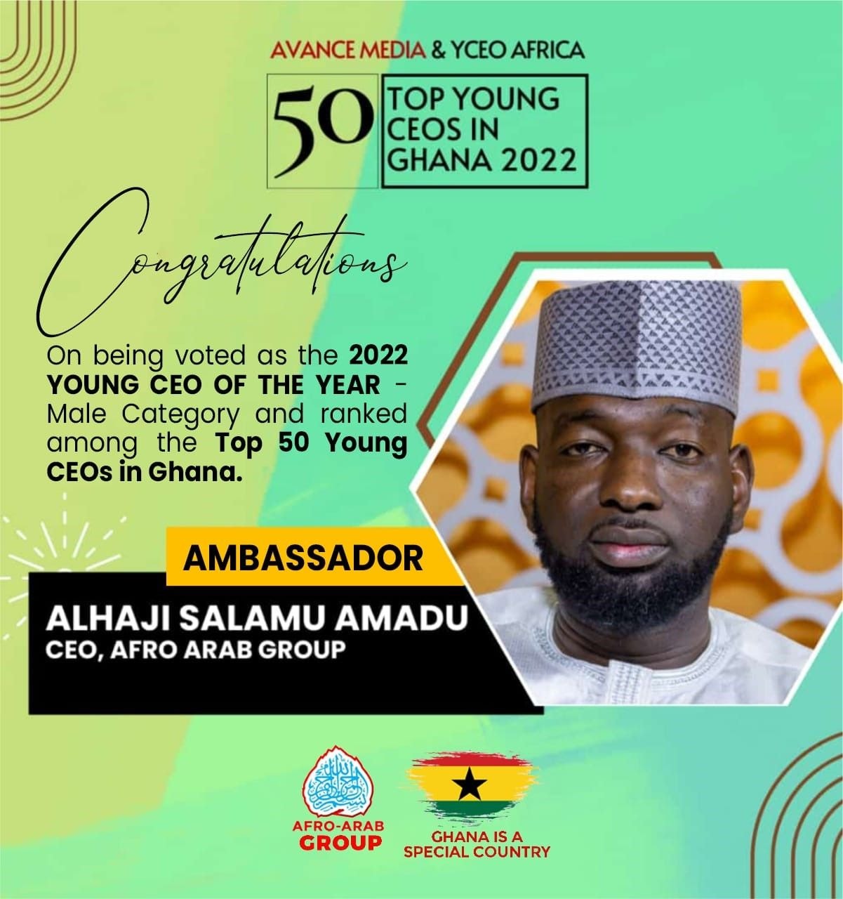 Alhaji Salamu Amadu adjudged ‘Young CEO of the Year’ 2022