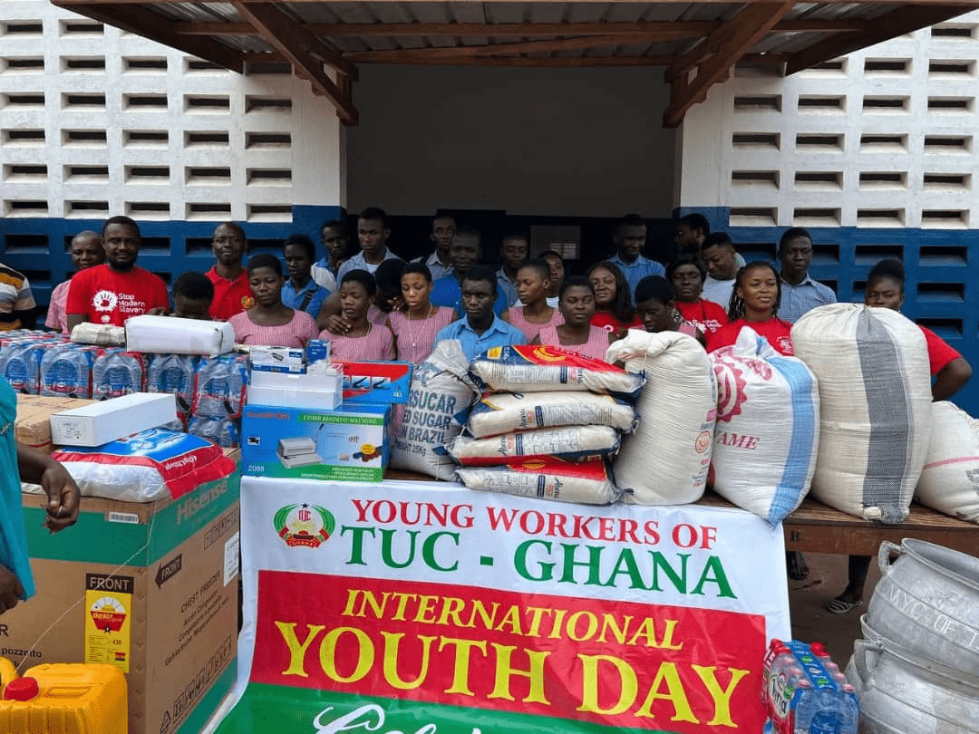 INTERNATIONAL YOUTH DAY 2022: TUC Ghana donates to Akropong School for the Blind