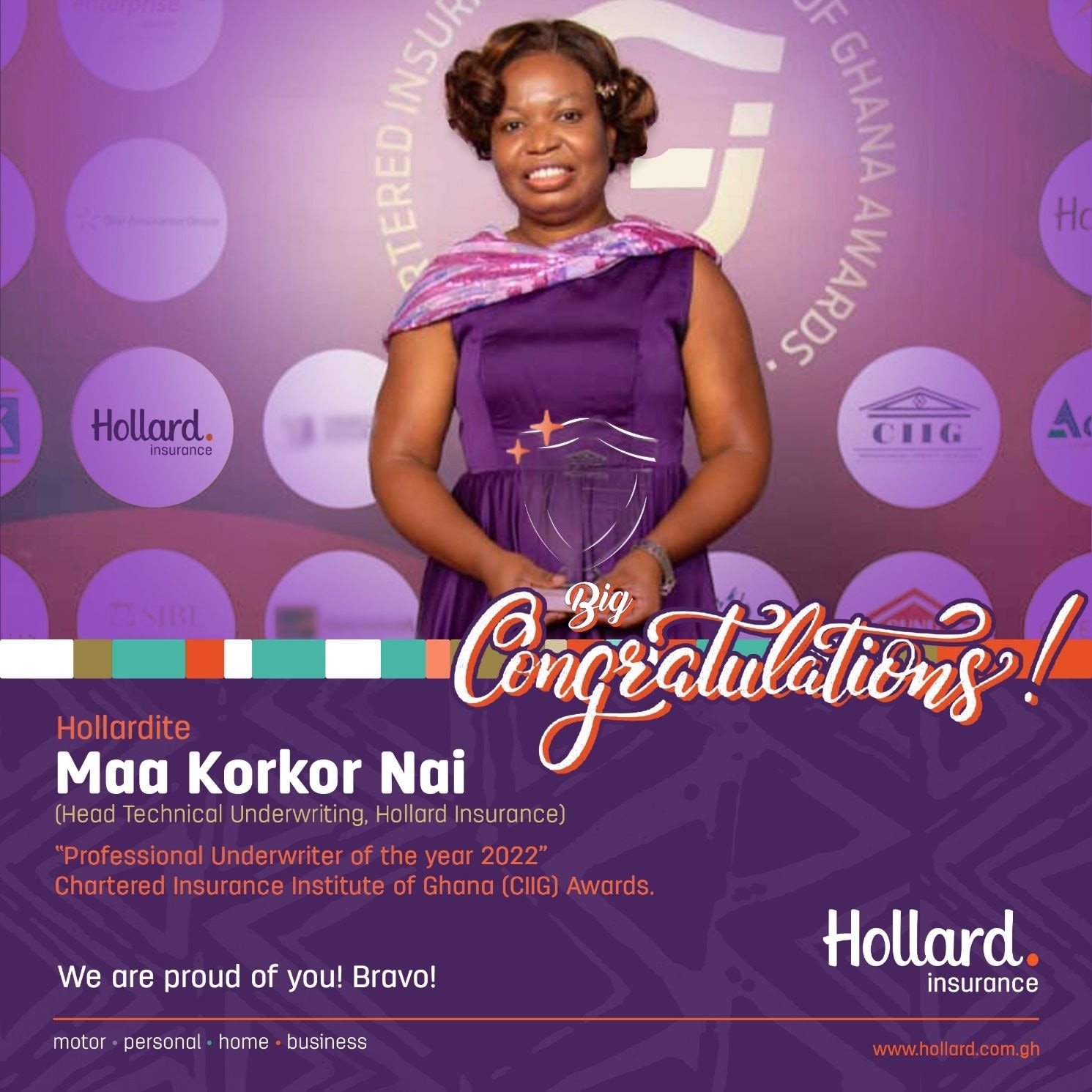 Hollard’s Maa Korkor Nai is CIIG Professional Underwriter of the Year