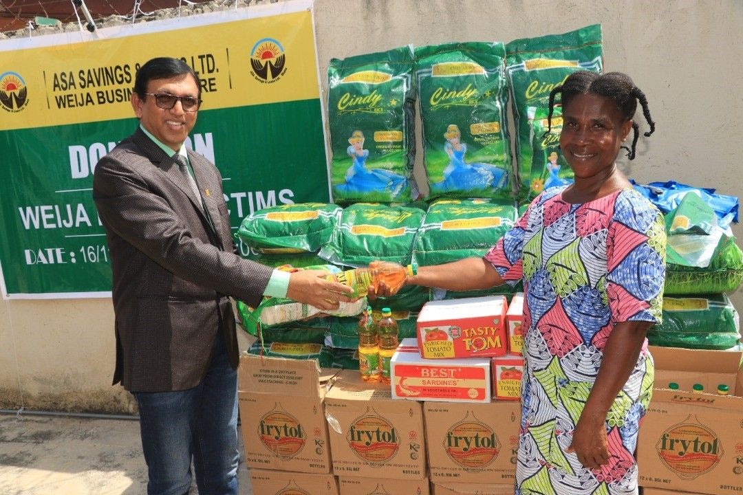 ASA Savings and Loans presents items to Weija flood victims
