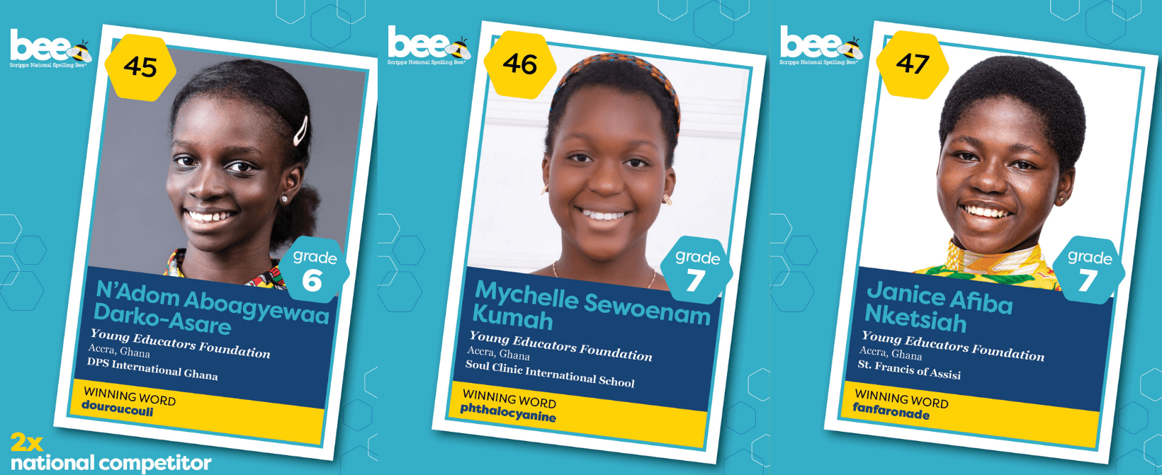 3 Ghanaian girls head to the USA to compete in the 94th Scripps National Spelling Bee   