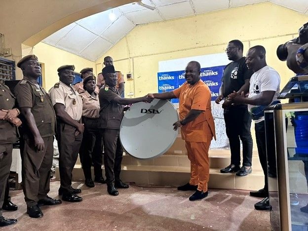 MultiChoice presents DStv Decoder/TV to Senior Correctional Centre in Accra