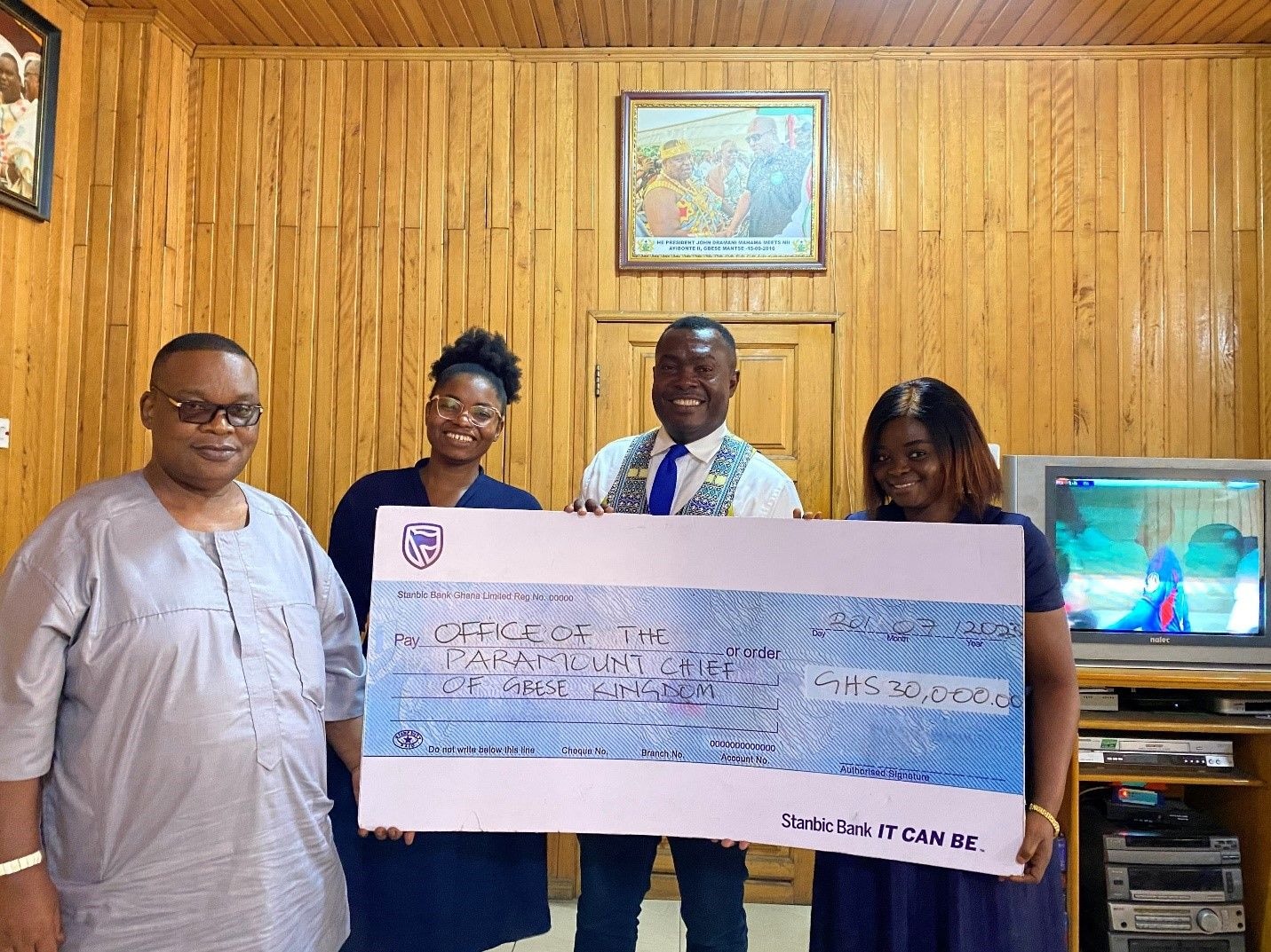 Stanbic Bank donates to Gbese Mantse ahead of 2023 Homowo celebrations