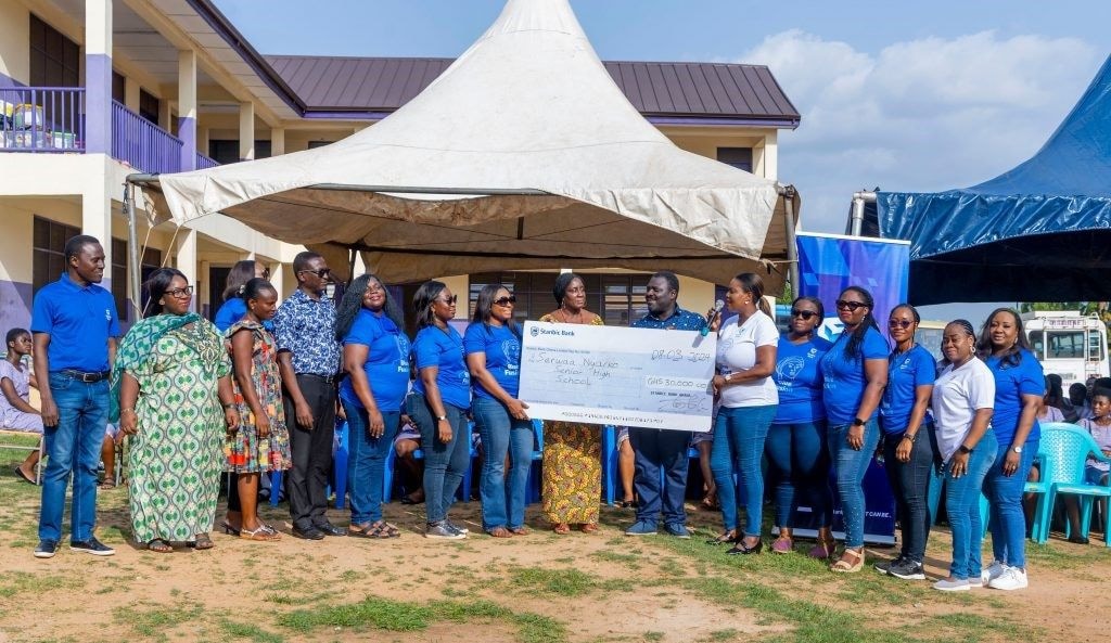2024 IWD: Stanbic Blue Fusion donates to Serwaa Nyarko Girls’ SHS