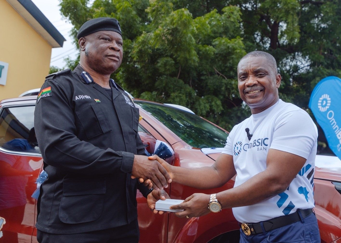 OmniBSIC Bank enhances local policing with vehicle donation to Airport Police