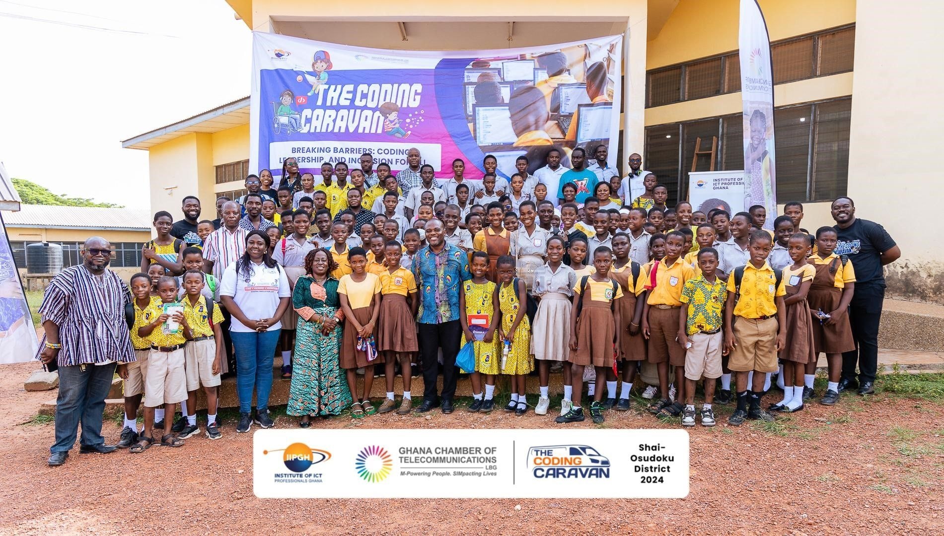 Breaking Barriers: coding, leadership, and inclusion for all; the Coding Caravan 2024 in Osudoku District