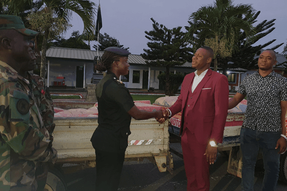 Philanthropist supports two security agencies in Sek-T’di
