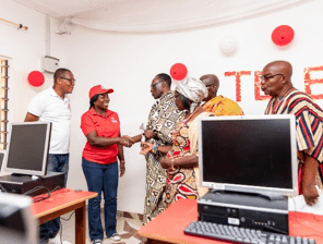 Telecel volunteers renovate ICT Lab for Anfoega E.P. Primary School