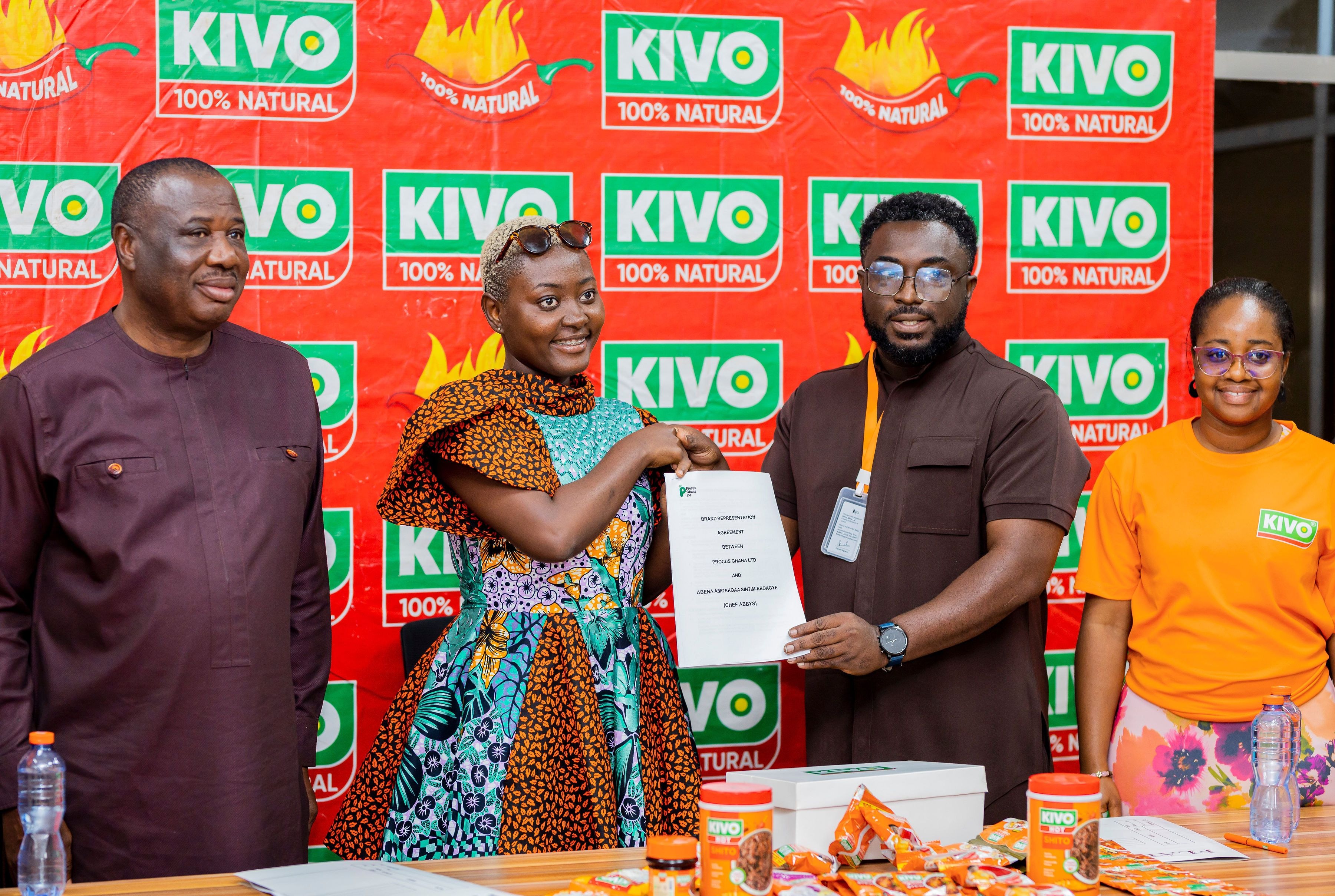 Procus Ghana Ltd signs chef Abbys as brand ambassador for Kivo products