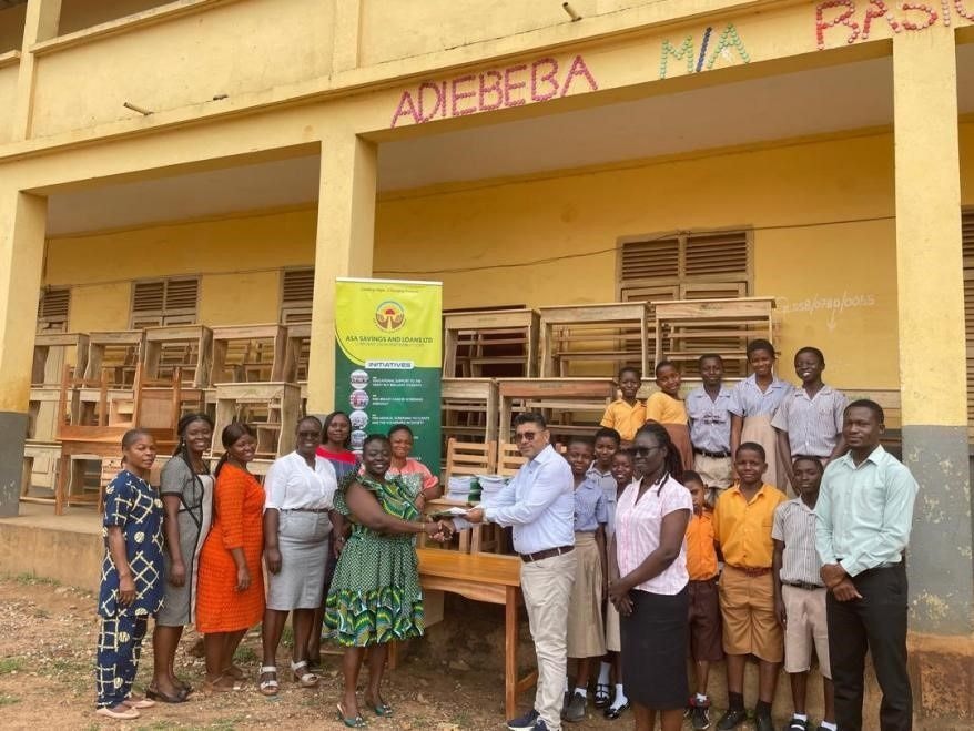 ASA Savings and Loans eases furniture shortage at Adiebeba M/A Basic School