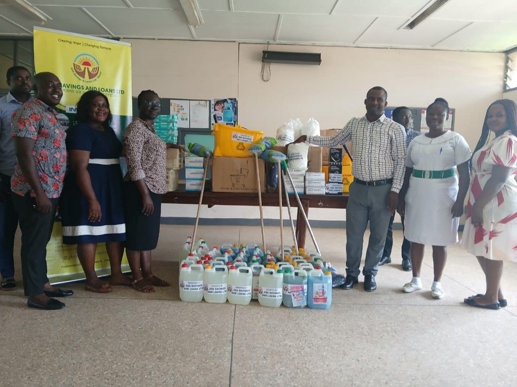 ASA Savings and Loans supports Mampong Hospital with medical supplies