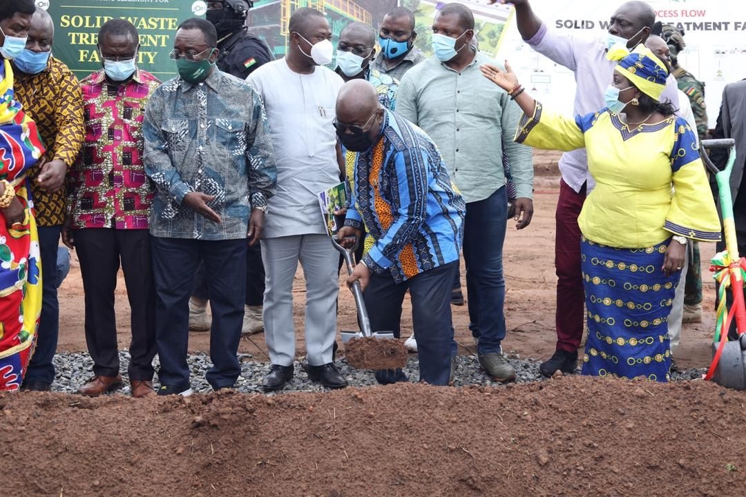 Akufo-Addo cuts sod for €15m solid waste plant in Bono East