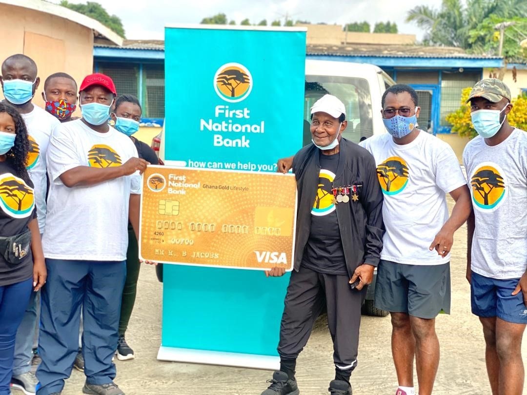 FNB Bank, Abeiku Santana join WWII Veteran Joseph Hammond on his last walk