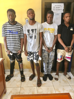 NLA, Volta Police arrest 4 lotto fraudsters