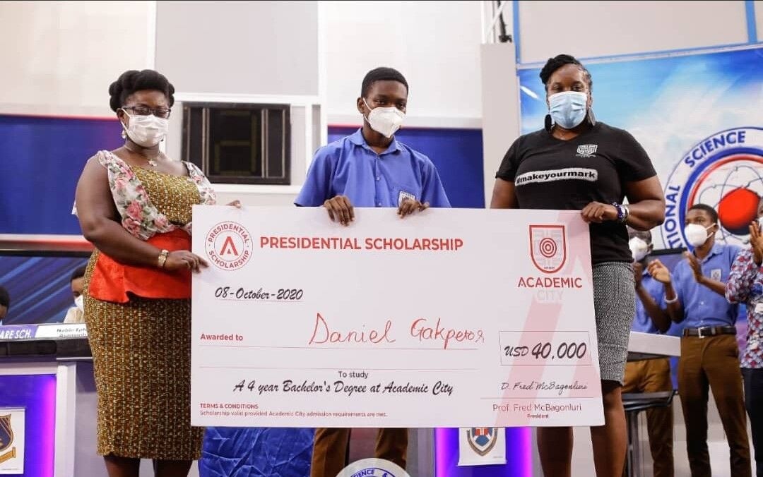 NSMQ 2020 winner receives full scholarship from Academic City 