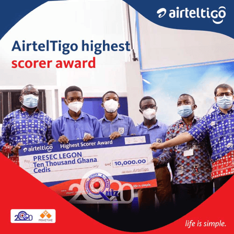 NSMQ 2020: Presec wins ‘AirtelTigo Highest Scorer’ grand prize