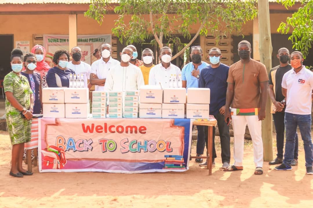Botweburg Donates Covid-19 Protective Items to Nii Sowah Din Schools