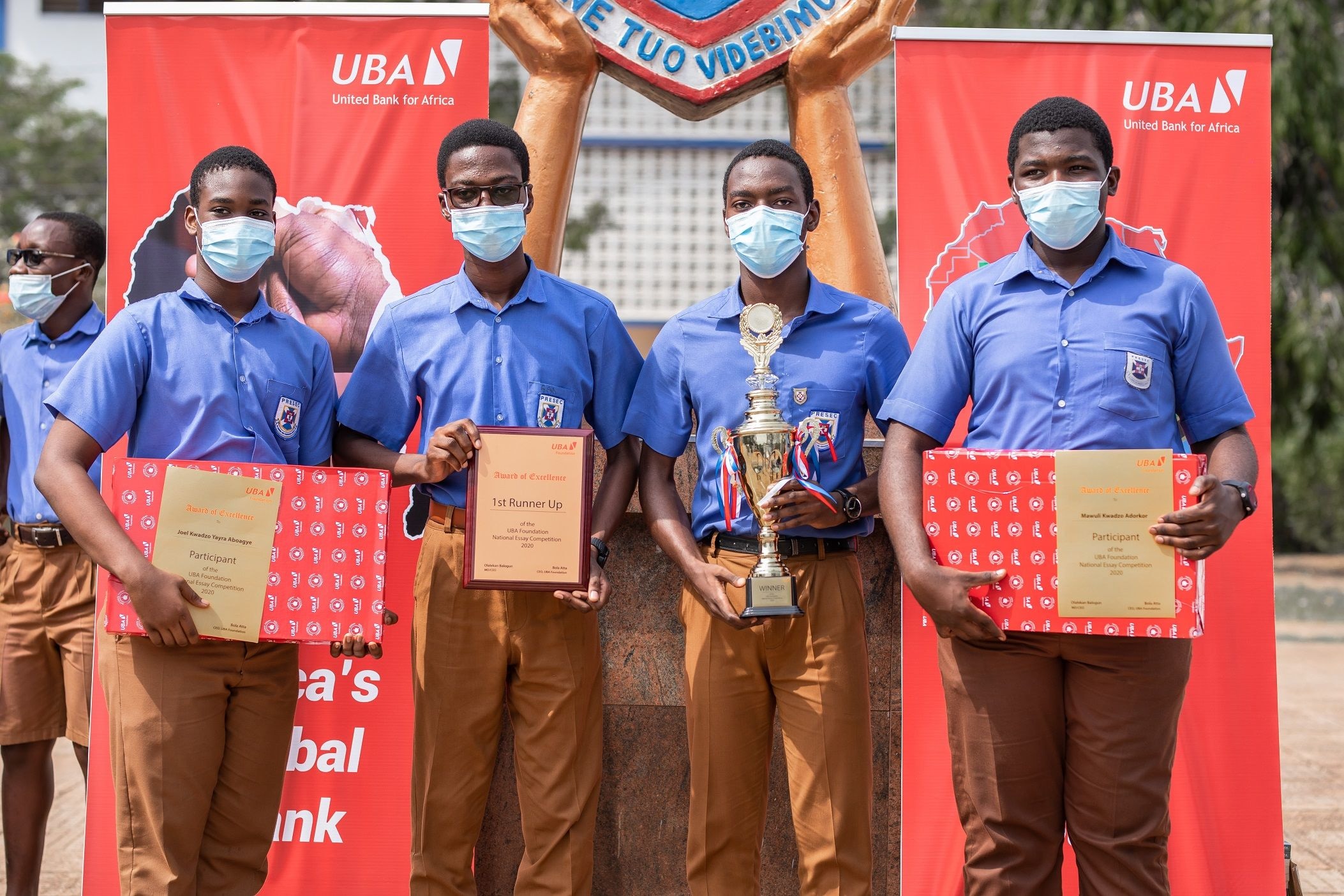 UBA Foundation presents US$10,000 grant and laptops to 2020 National Essay Competition winners