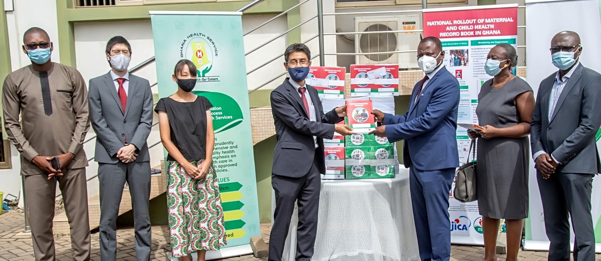 GHS receives 1m Mother/Child record books from JICA