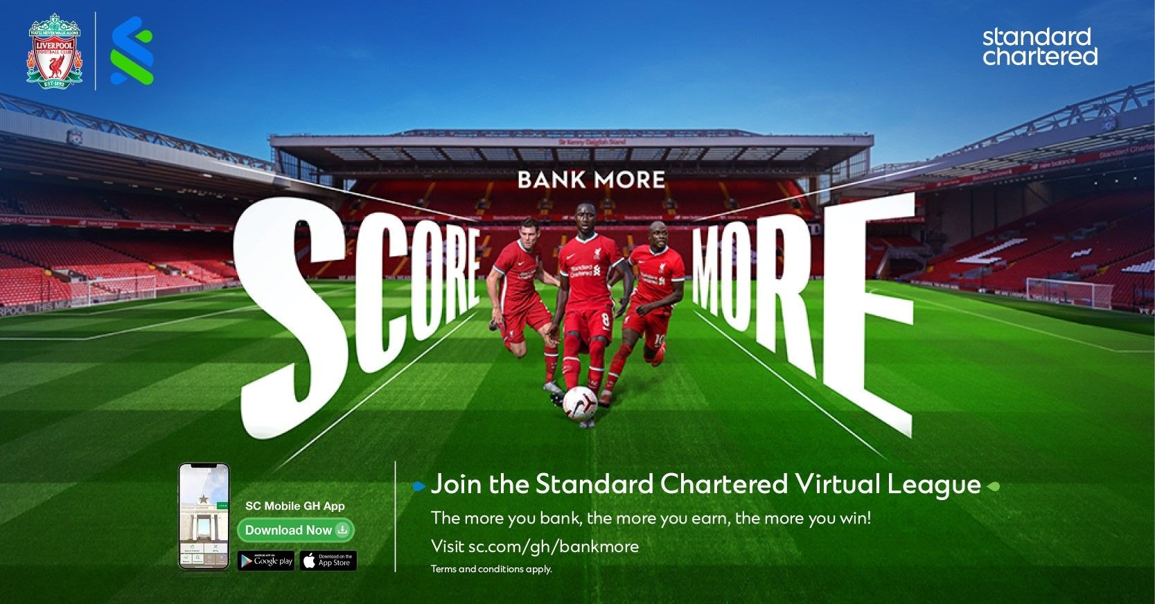 With ‘Bank More Score More’ Stanchart customers gain access to exclusive LFC prizes