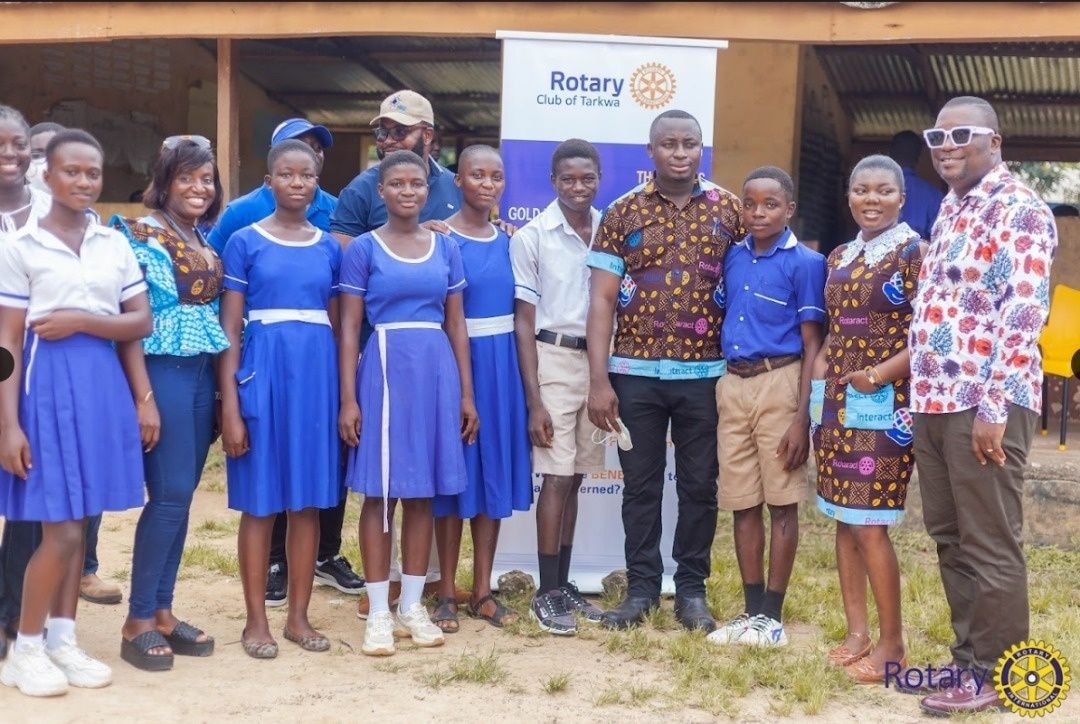 The Rotary Club of Tarkwa donate educational materials