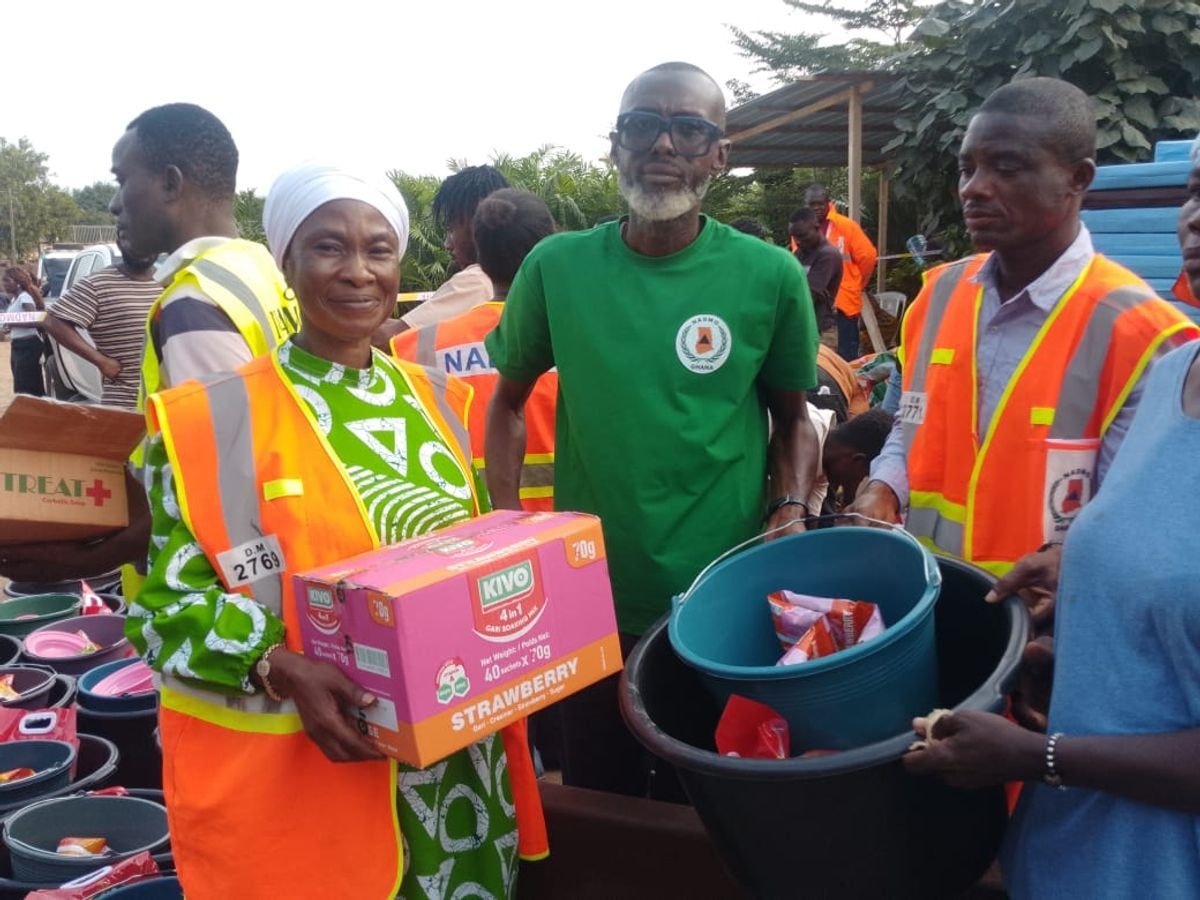 TMA NADMO distributes relief items to residents at Community 12