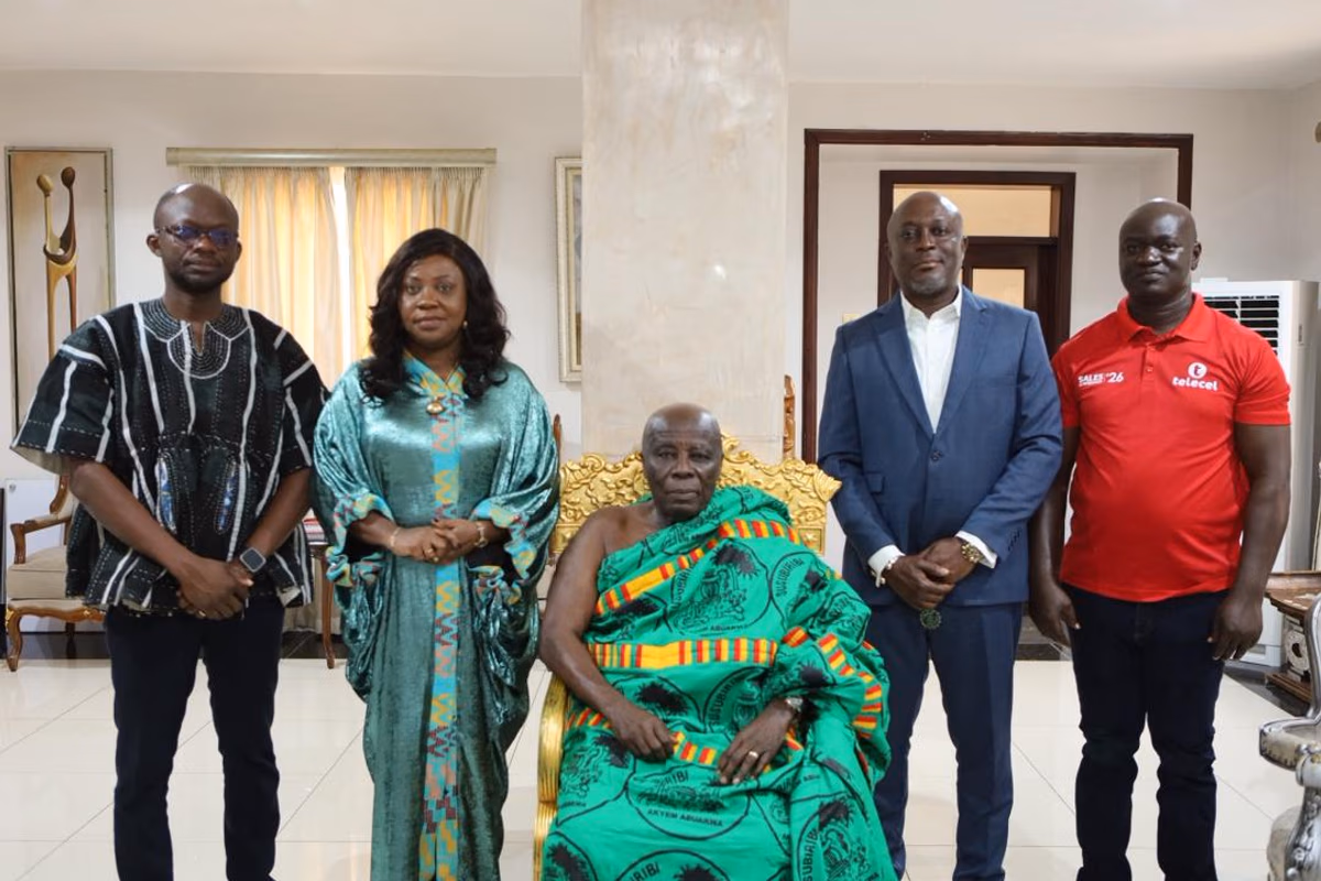 Telecel pays courtesy call on Okyenhene at 2026 Ohum Festival