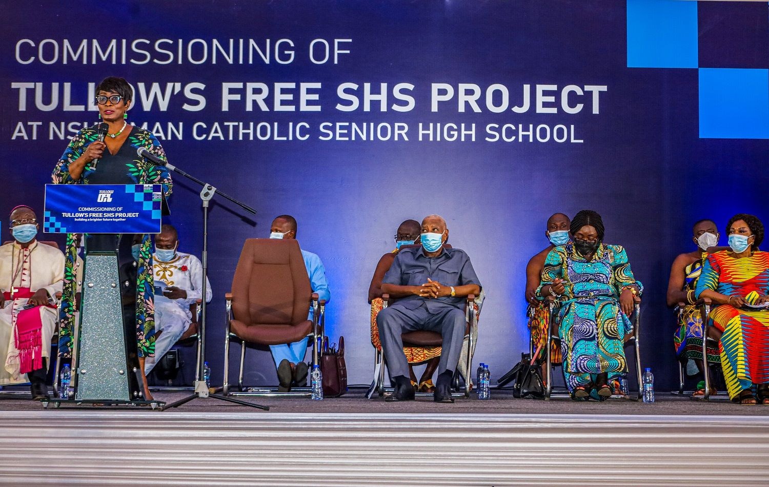 Tullow unveils Free SHS Boys Dormitory Block for Nsutaman Catholic SHS