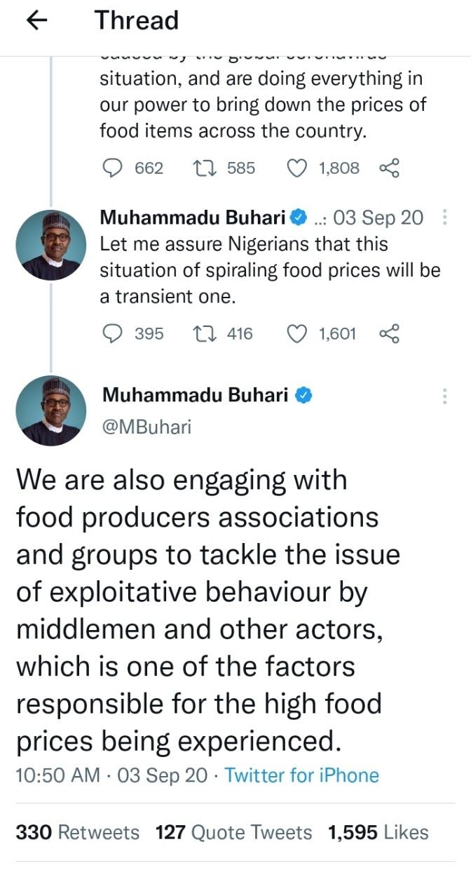Examining Buhari’s claim middlemen are responsible for rising food prices in Nigeria