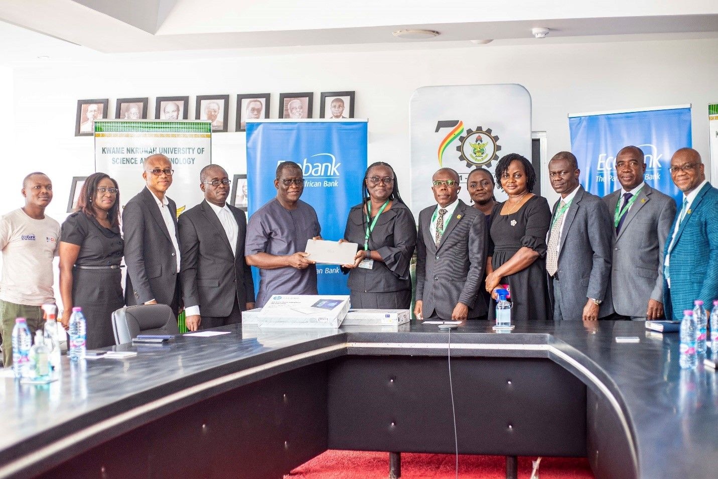 Ecobank donates 100 laptops to KNUST in support of less-privileged students