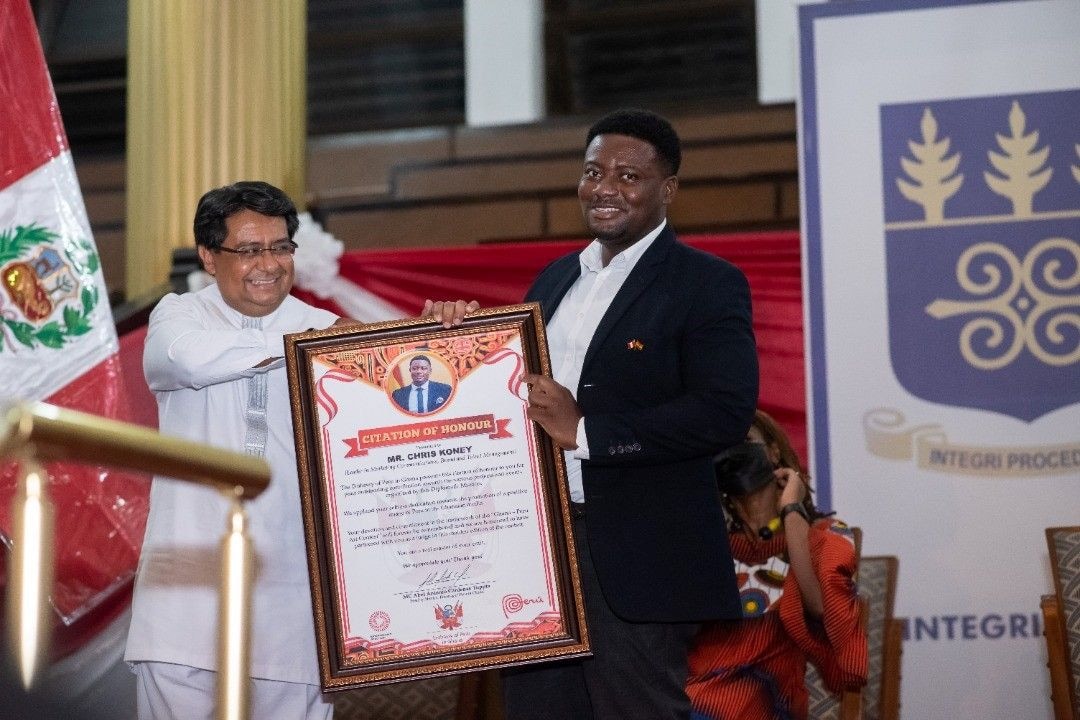Embassy of Peru honours Chris Koney