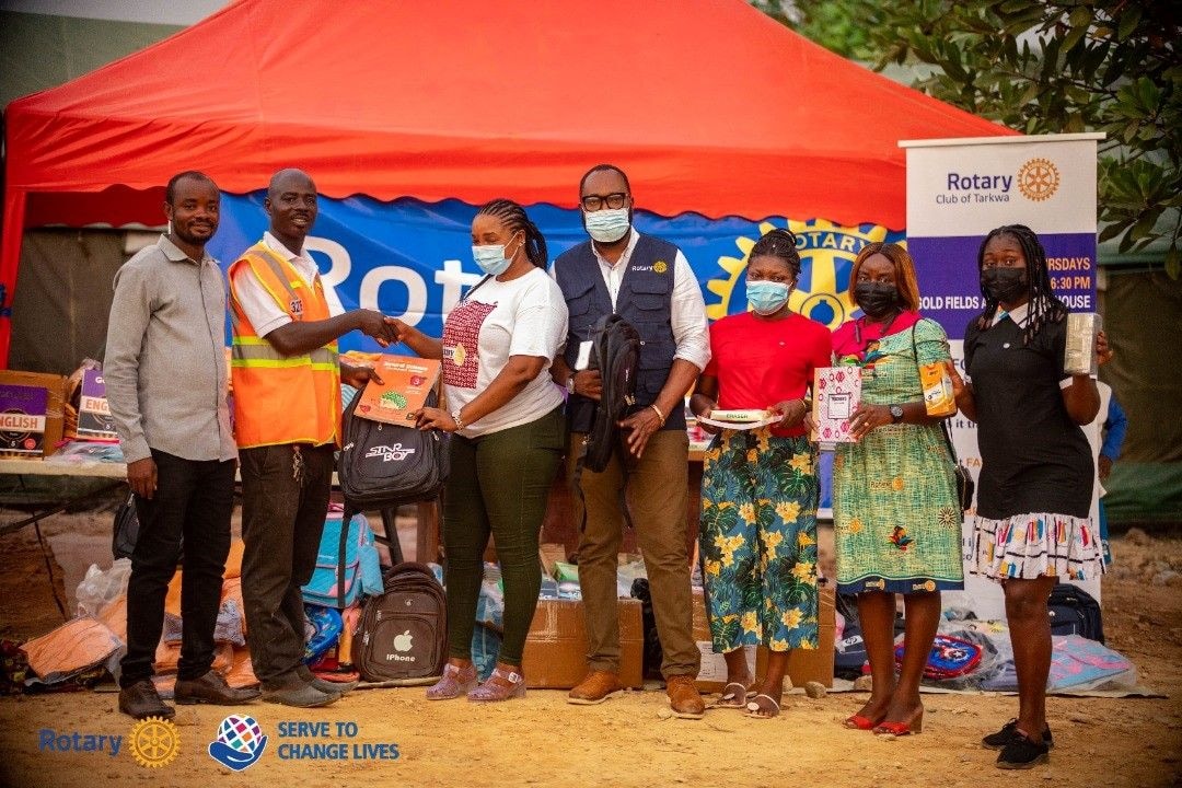 Rotarians donate items to schoolchildren at Appiatse