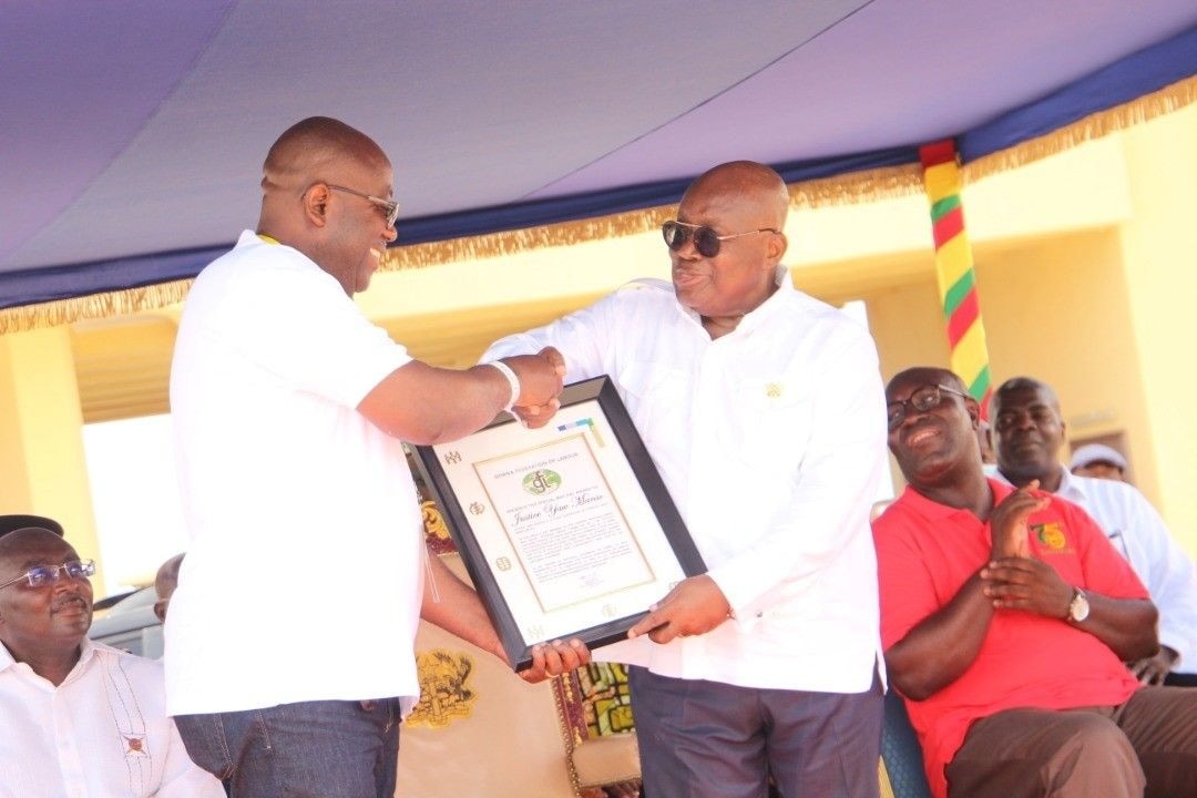 Mine Workers Union honours Shadrach Adjetey Sowah of Golden Star