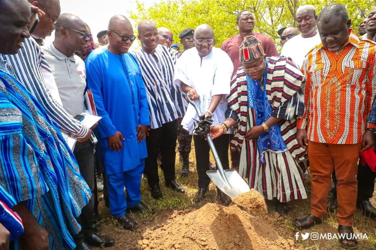 Vice President cuts sod for first inland marine port in Northern Ghana