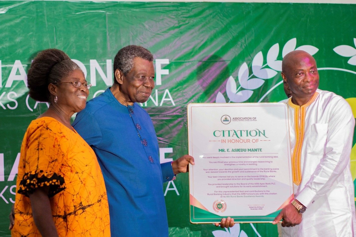 Association of Rural Banks honours Asiedu Mante
