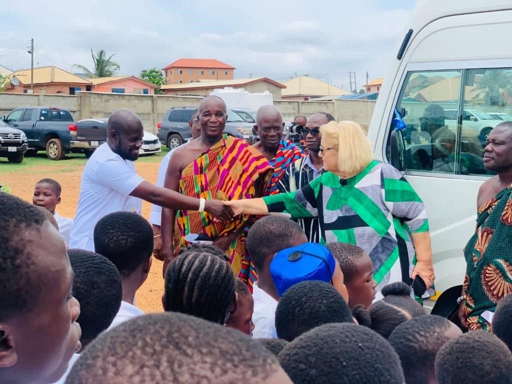 Greek donors donate 30 seater bus to St. Nicholas Foundation School