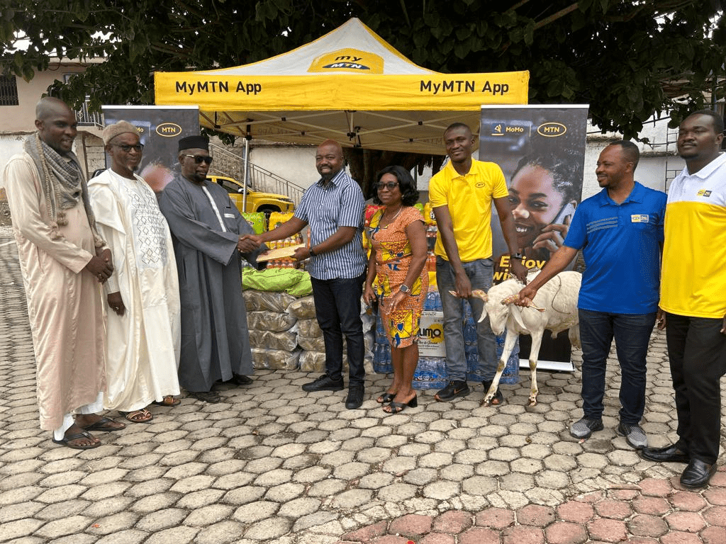 MTN presents food items to Ashanti Regional Chief Imam
