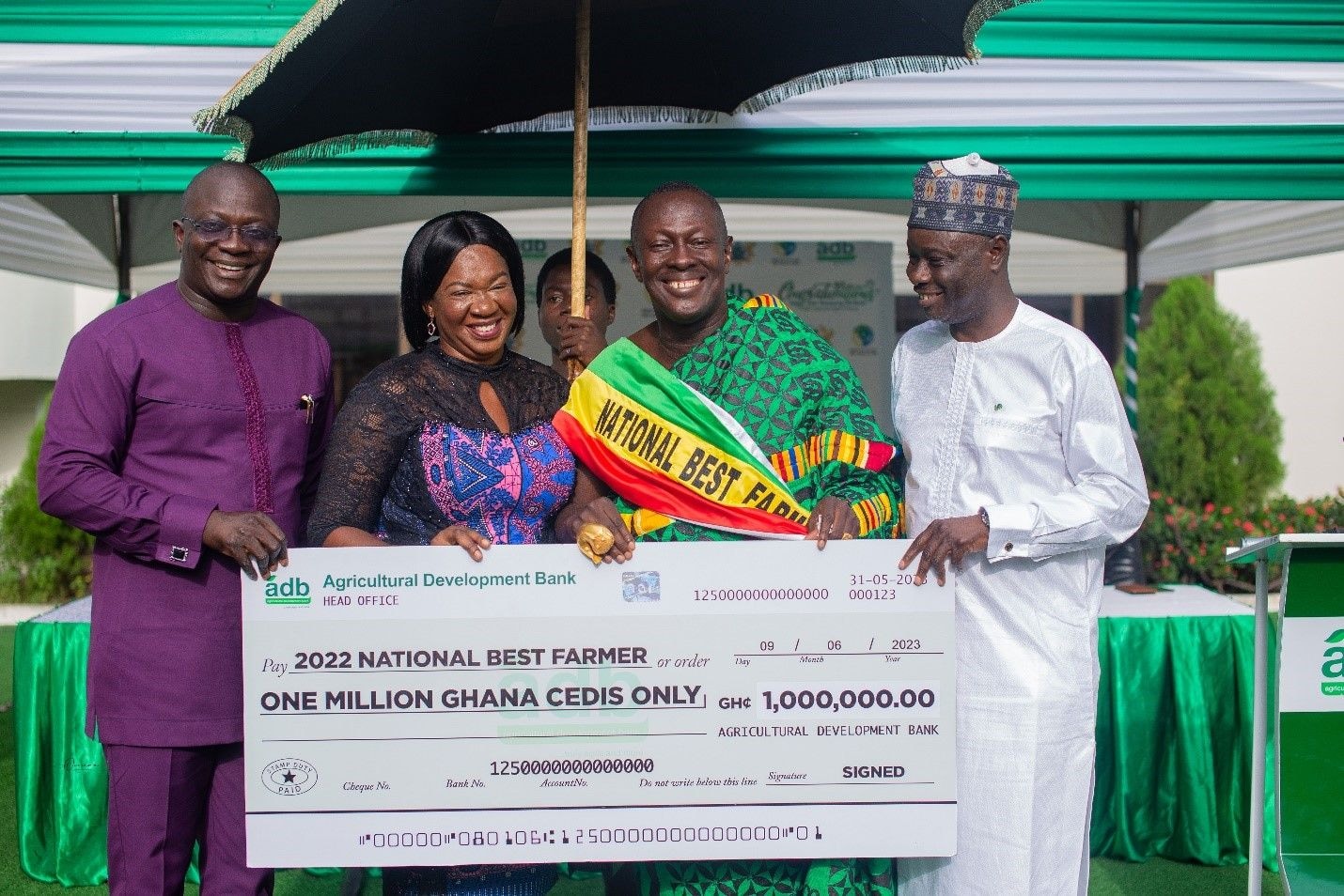 ADB presents GH¢1m ultimate prize to 2022 National Best Farmer
