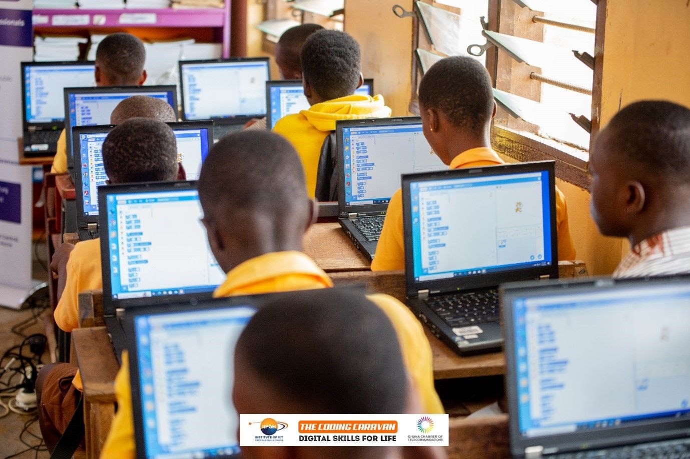 Digital skills for life…IIPGH’s transformative coding caravan reaches students in Ningo-Prampram District
