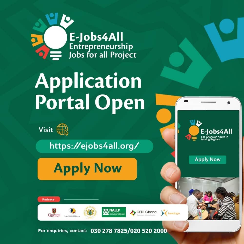 Applications are now open for the Entrepreneurship Jobs for All (E-Jobs4All) program