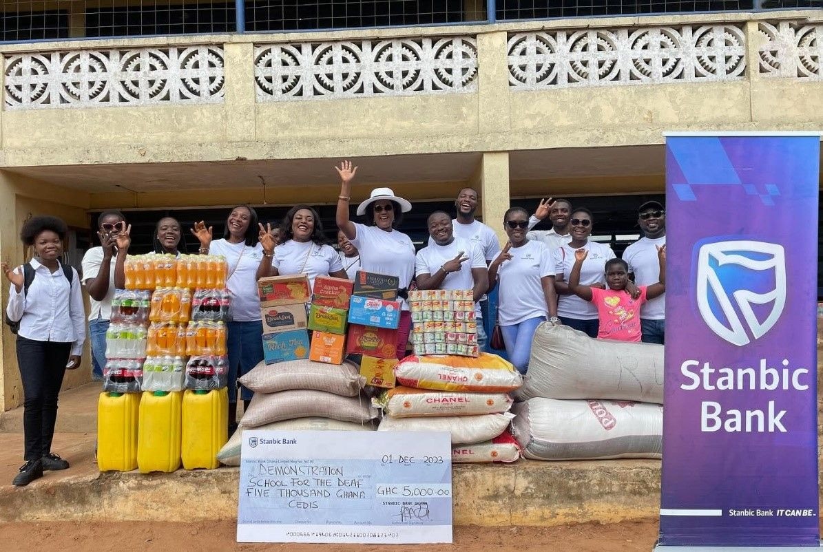 Stanbic employees donate to the Demonstration School for the Deaf