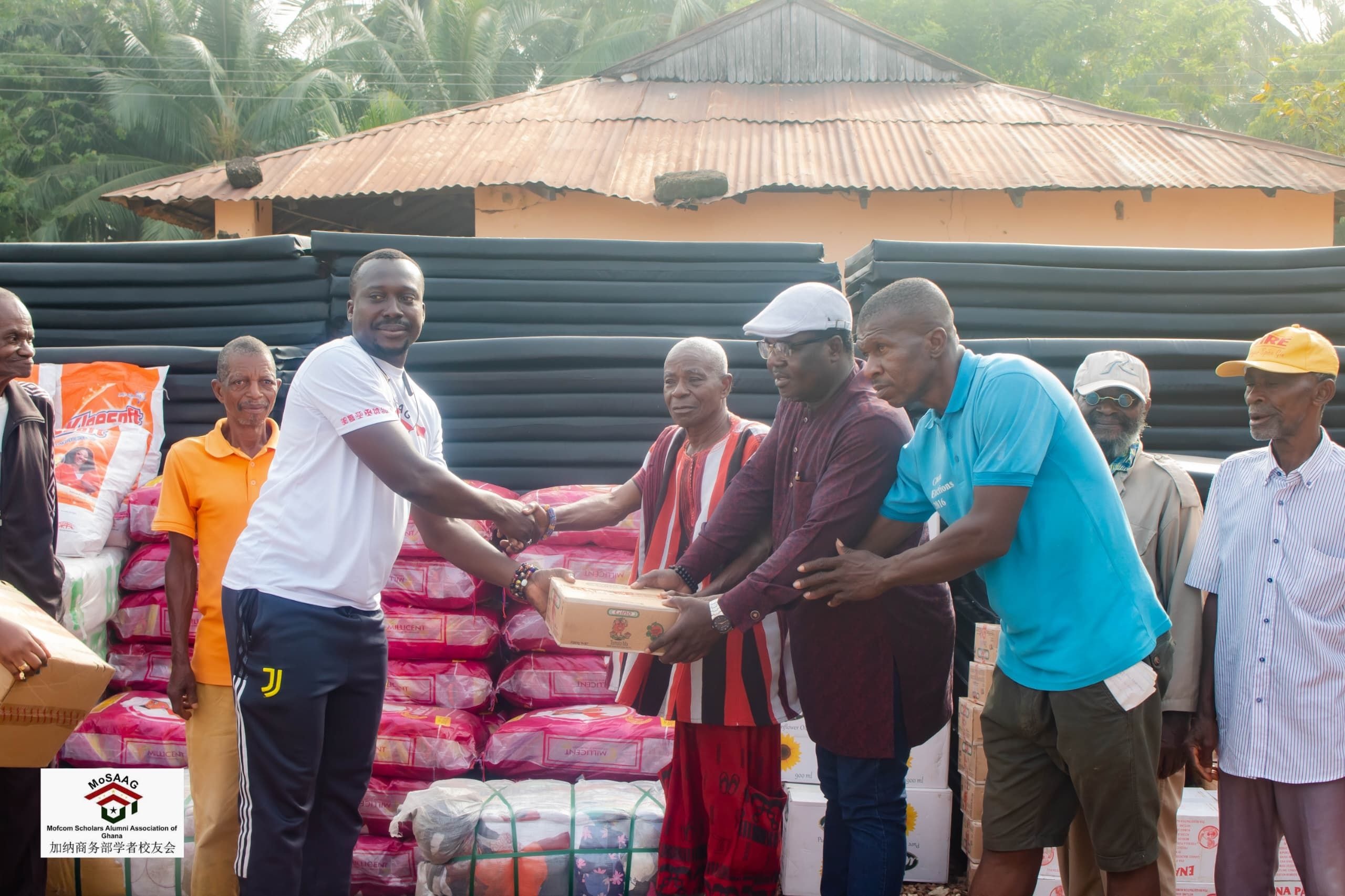 MoSAAG donates relief items to flood victims in South Dayi