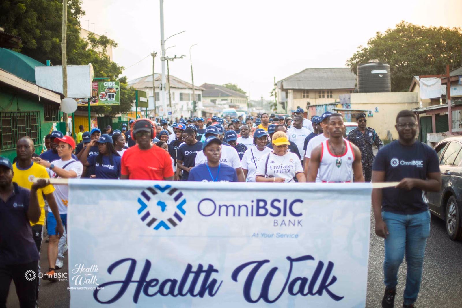 OmniBSIC Bank makes bigger stride at 4th Quarterly Health Walk; commits health, fitness and well-being