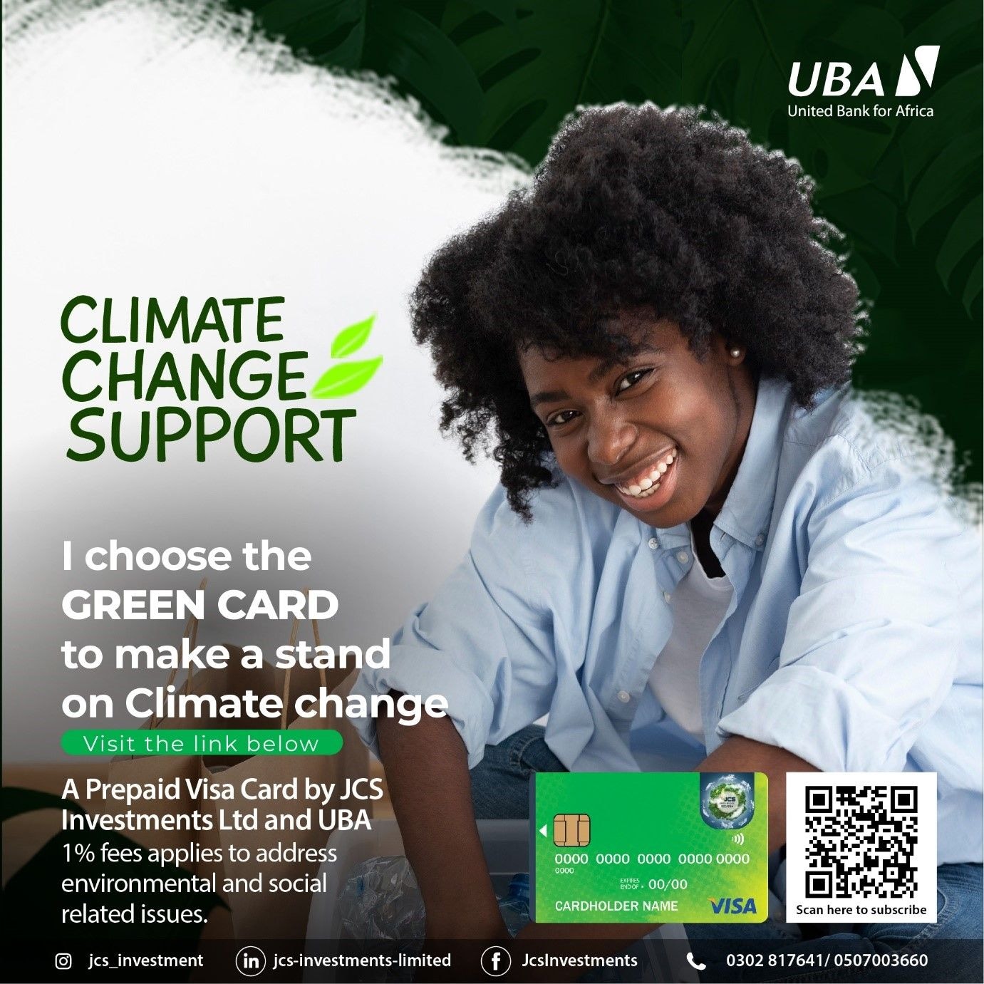 JCS Investments, UBA launch Green Card to combat climate change