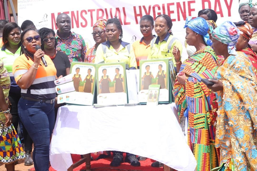 AngloGold donates sanitary pads to schools in Obuasi enclave