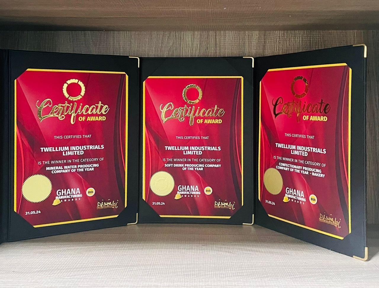 Twellium sweeps three prestigious Awards at 2024 Ghana Manufacturing Awards