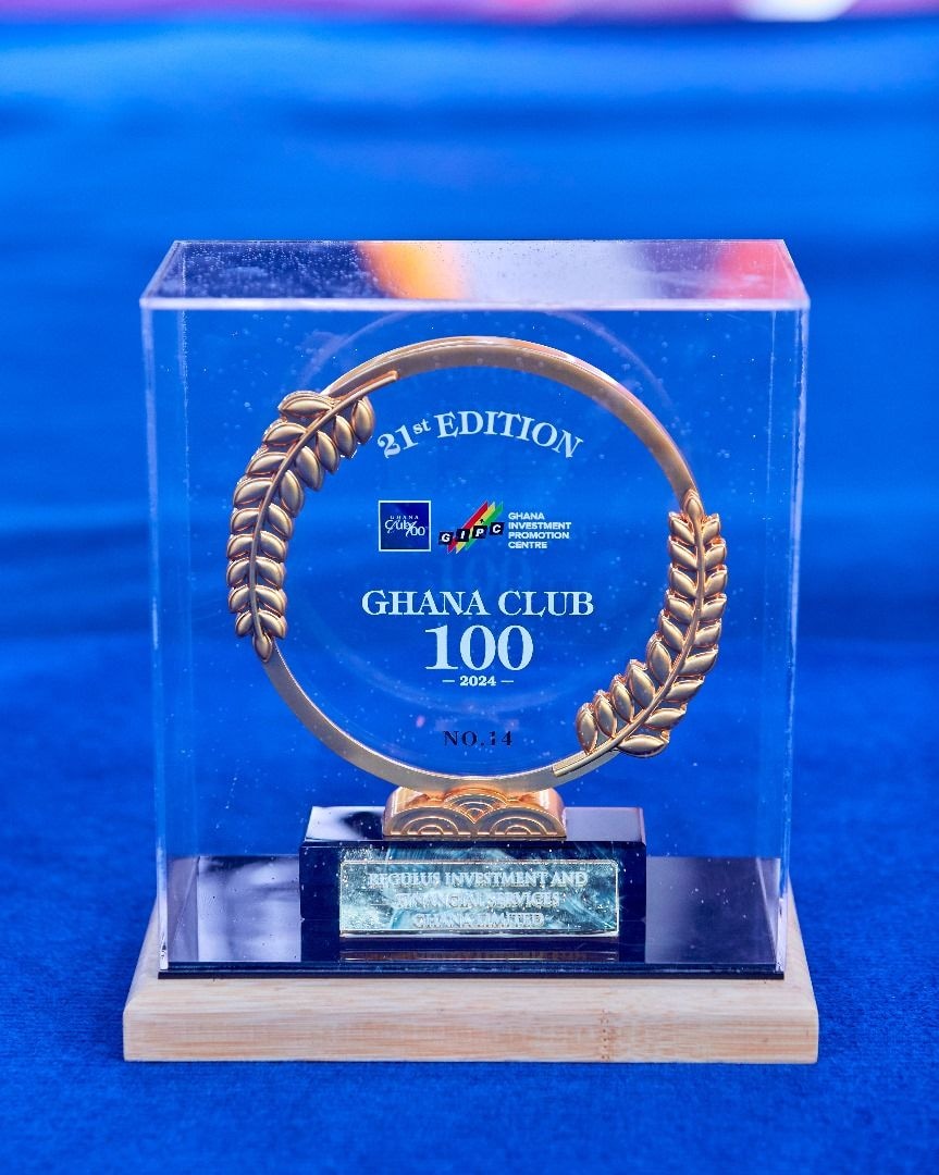 Regulus Secures 14th rank in GIPC’s prestigious Ghana Club 100 Awards